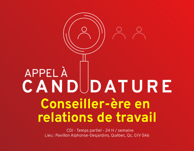 Offre d’emploi : conseiller-ère enrelations de travail